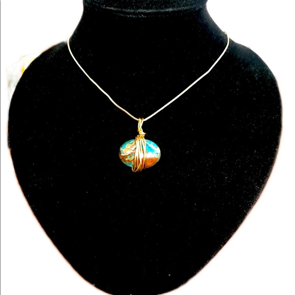 Original Crysocolla pendant by MJ - Picture 1 of 4